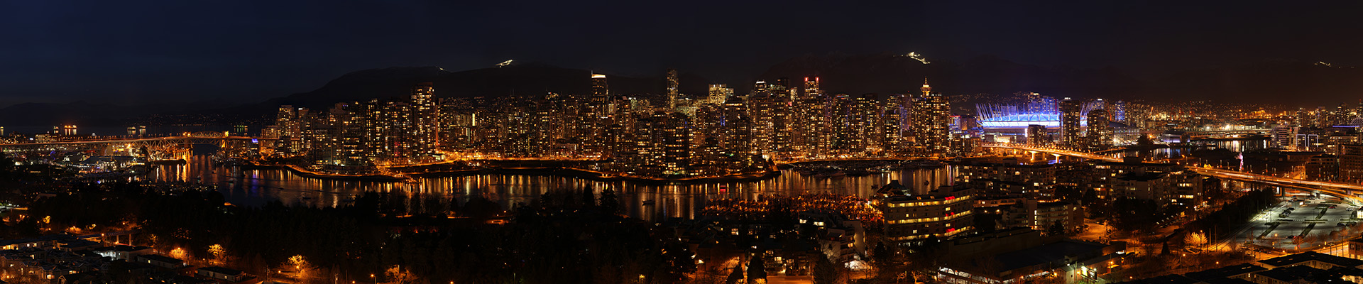 Vancouver Skyline from Fairview – Night