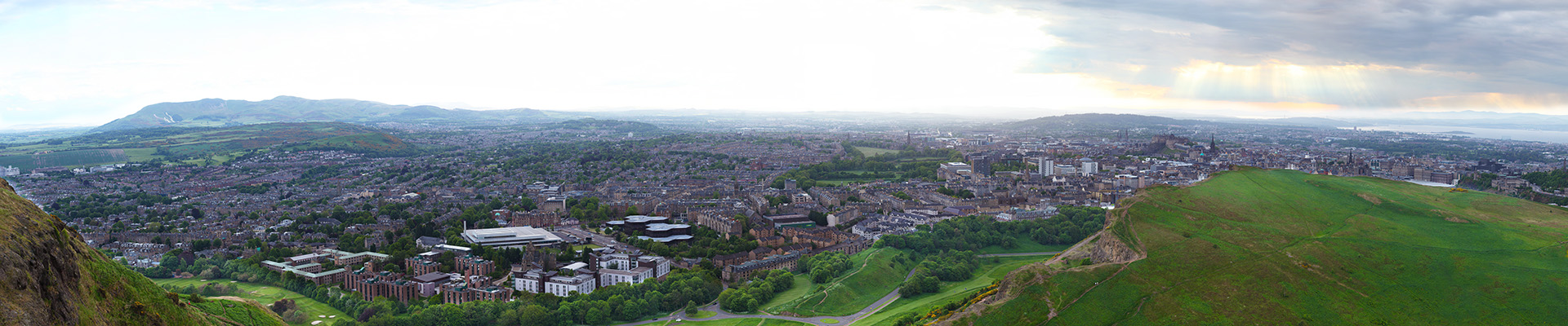 Edinburgh from Salisbury Crags at Holyrood Park